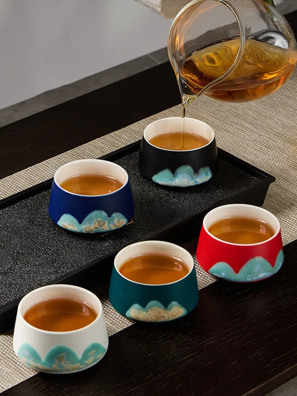 Elegant Porcelain Tea Set for Two – Hand-Painted Artistry