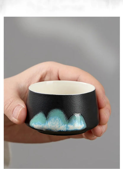Elegant Porcelain Tea Set for Two – Hand-Painted Artistry