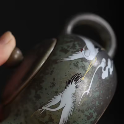 Tea Harmony Vintage Crane Xi Shi Ceramic Teapot