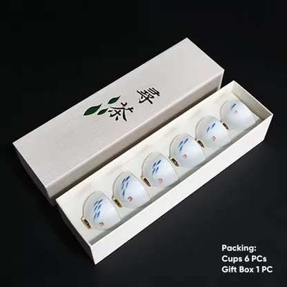 Luxury Ceramic Gongfu Tea Set with Hand-Painted Landscape Motif