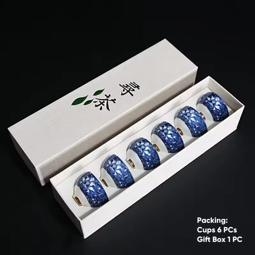 Luxury Ceramic Gongfu Tea Set with Hand-Painted Landscape Motif
