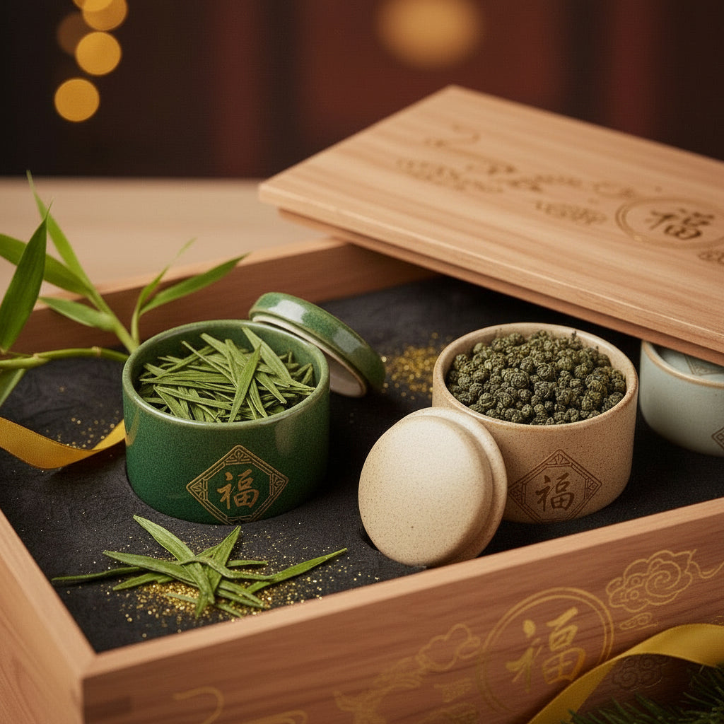 "Golden Harvest" Premium Chinese Green Tea Set