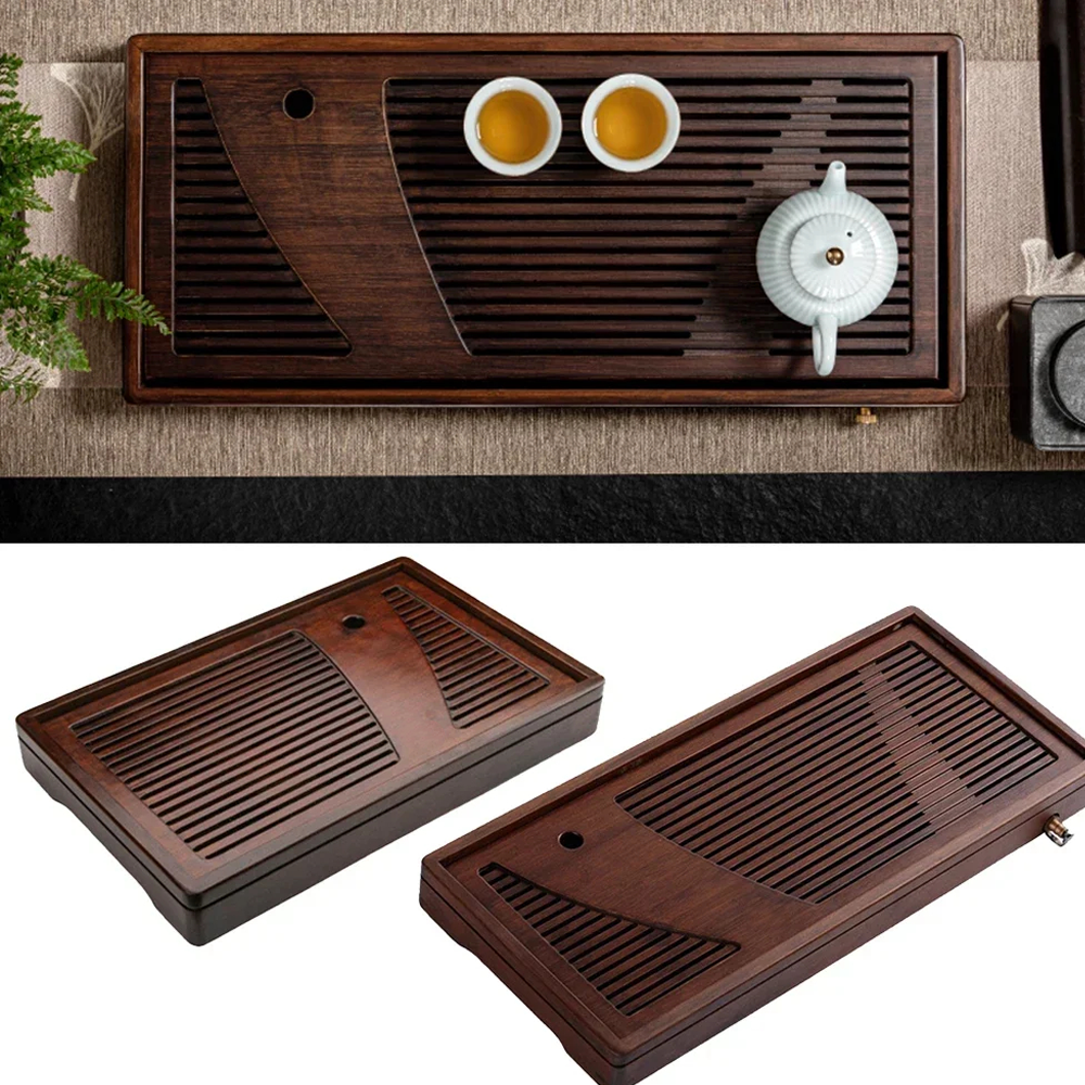 Premium Wooden Gongfu Tea Tray – Walnut Cha Ban (S/L Sizes)