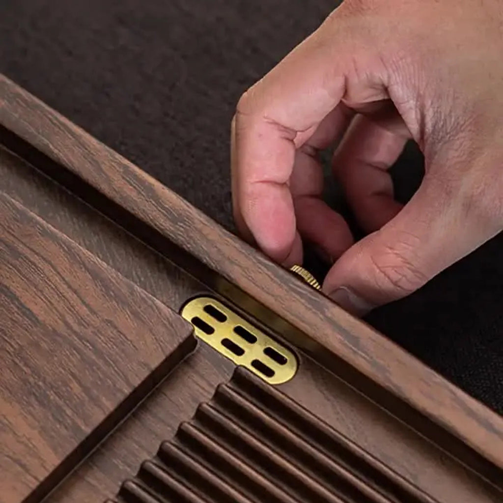 Long Walnut Gongfu Tea Tray – Premium Wooden Cha Ban