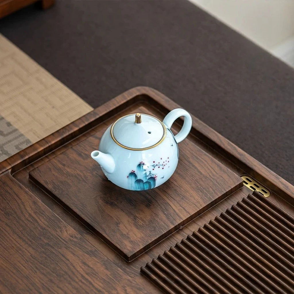 Long Walnut Gongfu Tea Tray – Premium Wooden Cha Ban