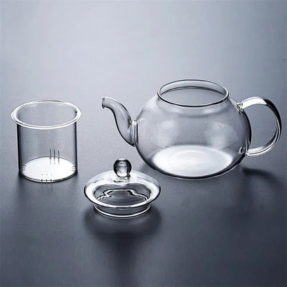 Heat-Resistant Glass Teapot with Removable Infuser – Clear Gongfu Brewer