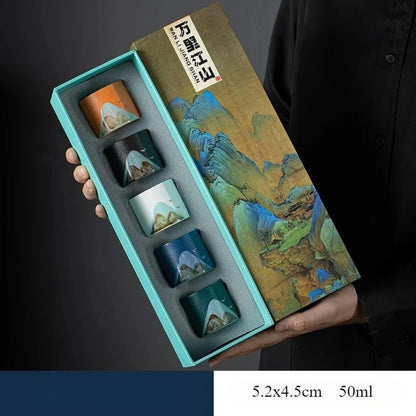 Elegant Porcelain Tea Set for Two – Hand-Painted Artistry