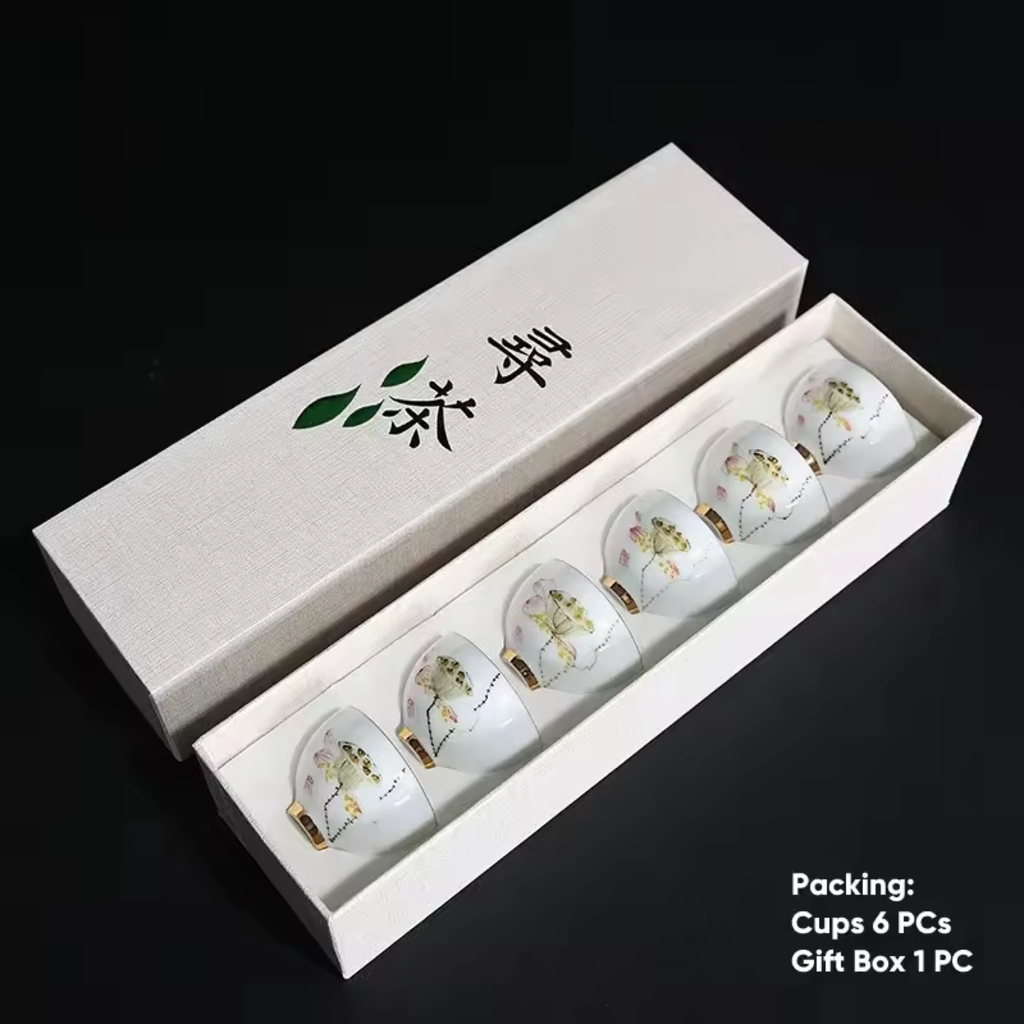 Luxury Ceramic Gongfu Tea Set with Hand-Painted Landscape Motif